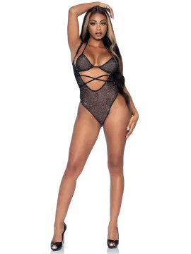 Teddies And Bodies Leg Avenue 2 Pc Rhinestone Wrap Around Bikini Top and Suspender Bodysuit One Size Black Teddies And Bodies Leg Avenue 2 Pc Rhinestone Wrap Around Bikini Top and Suspender Bodysuit One Size Black