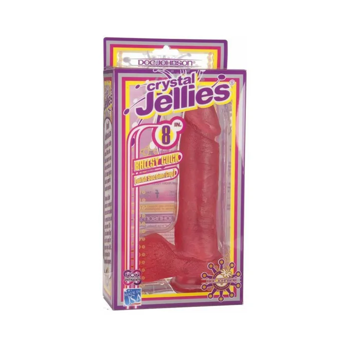 Crystal Jellies 8in Realistic Cock Wballs Pink Fairvillacom Dildos