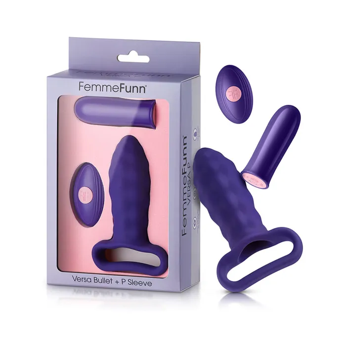 Fairvillacom Anal Femme Funn Versa Bullet wPlug Sleeve Dark Purple