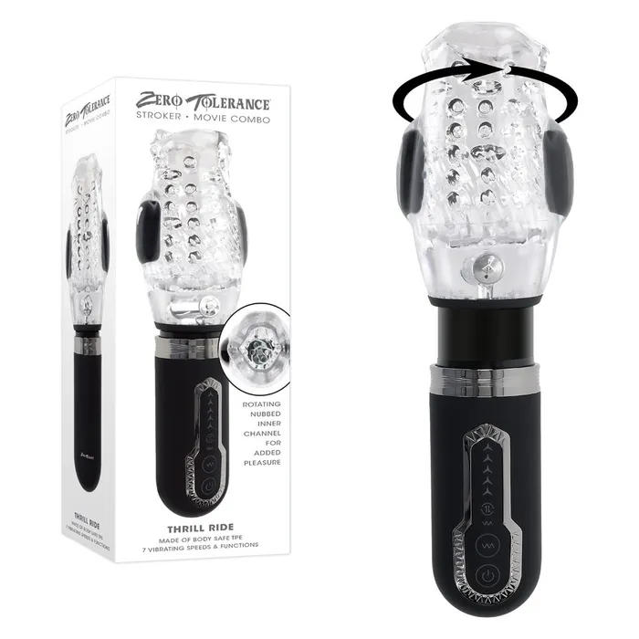 Male Sex Toys ShhhWndsr Zero Tolerance THRILL RIDE Rotating Vibrating Stroker Male Sex Toys ShhhWndsr Zero Tolerance THRILL RIDE Rotating Vibrating Stroker