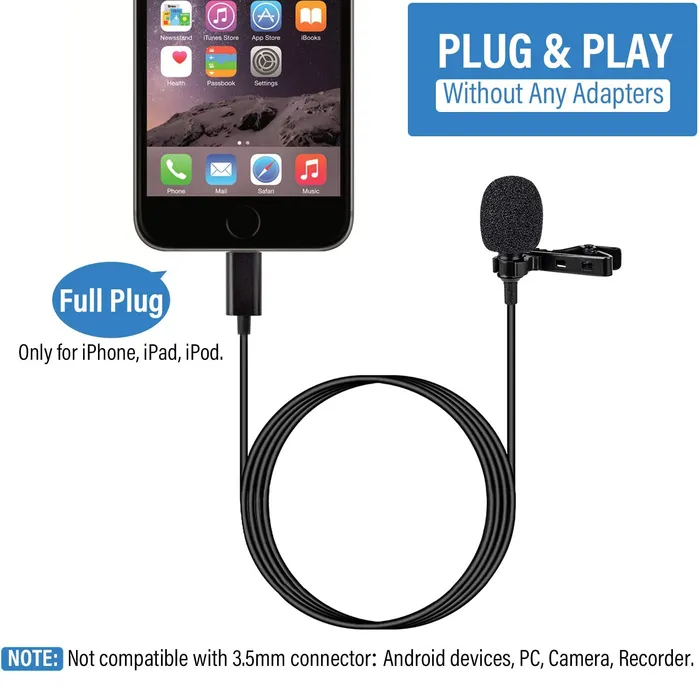 Shhhep Anal YCLM10 II 15m Condenser Microphone for iPhone iPad