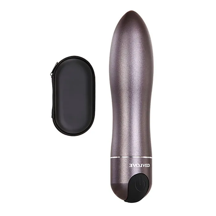 ShhhWndsr Female Sex Toys Evolved TravelGasm Gray 9 cm USB Rechargeable Bullet with Travel Case ShhhWndsr Female Sex Toys Evolved TravelGasm Gray 9 cm USB Rechargeable Bullet with Travel Case