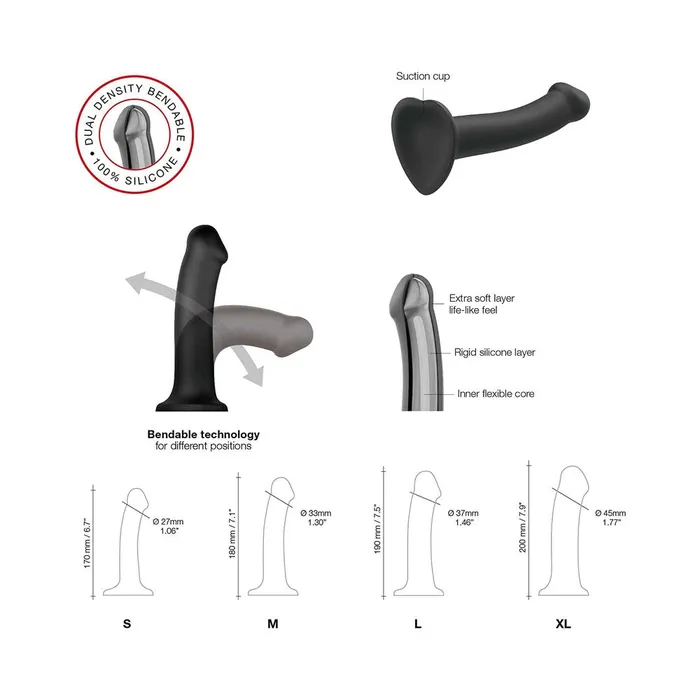 Straponme Dual Density Bendable Dildo Small Fairvillacom Female Sex Toys