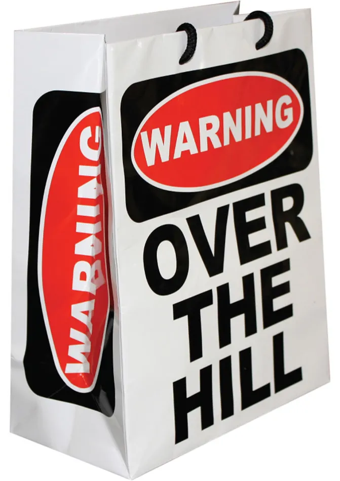 Dildos XGen WARNING OVER THE HILL GIFT BAG
