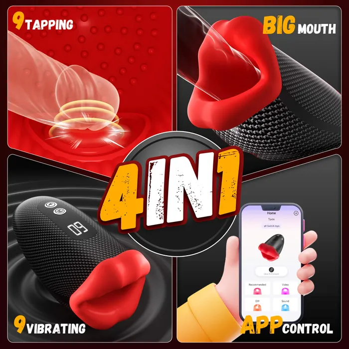Male Sex Toys Sohimi 4in1AppSteuerung fr den groen Monat Klopf und Vibrationstrainer und Masturbator Male Sex Toys Sohimi 4in1AppSteuerung fr den groen Monat Klopf und Vibrationstrainer und Masturbator